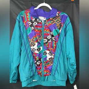 Chavez 80’s Colorful Windbreaker Jacket medium